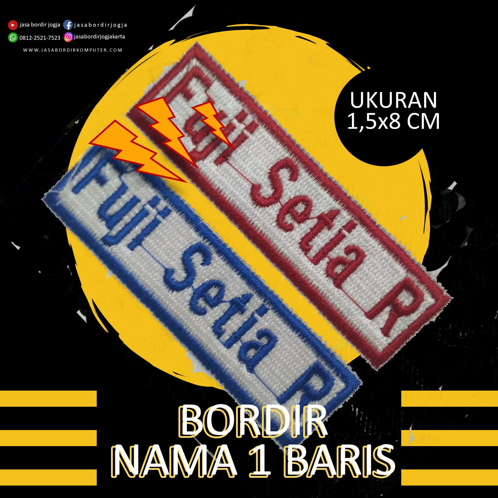 Emblem Bordir  Name Tag di Arsa Store Jogja  Satuan  dan 